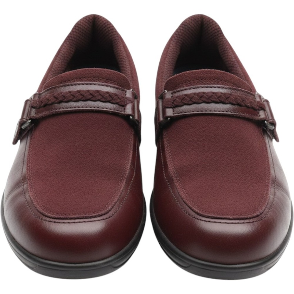 OrthoFeet Chelsea 819 Womens Size 9 B Loafers Dark Cherry Leather Dress Shoes